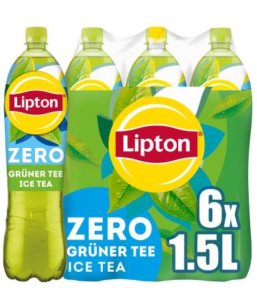 LIPTON ICE TEA Zero Green Tea Sugar-free iced tea with green tea flavor DISPOSABLE (6 x 1.5 l) Green Tea Zero Old Version