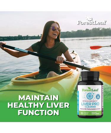 Liver Detox Cleanse Supplement with Milk Thistle & Dandelion Root - Prohepatic Liver Support by ForestLeaf | 60 Capsules - Buy Online on GoSupps.com