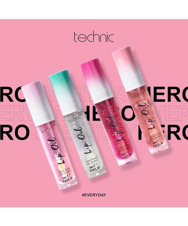 Technic Mint Flavoured Lip Oil | Non Sticky Hydrating High-Shine Gloss | Wear Alone or Over Lipstick - Buy Online on GoSupps.com