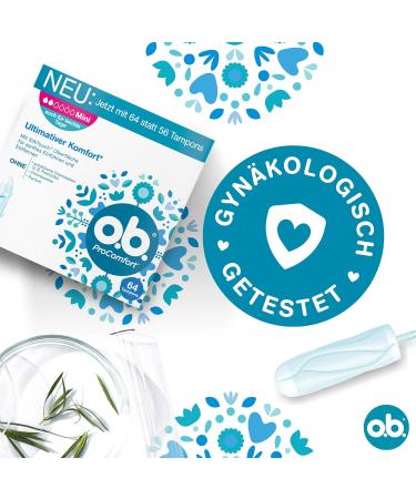 if.PROCOMFORT Mini Tampons for Light/Medium Days - 64 Perfume-Free - Ultimate Comfort & Reliable Protection (Pack of 2) - Buy Online on GoSupps.com
