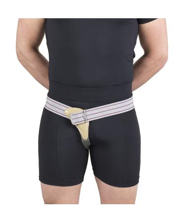 OTC Hernia Truss Single Herniation Inguinal Scrotal Treatment Medium Medium Grey (Right Side)