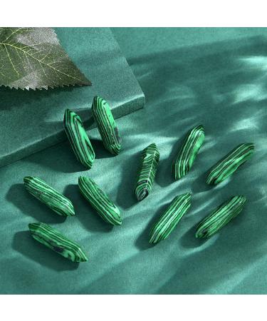 Xiannvxi 20-Piece Malachite Crystal Stones Set - Natural Healing Polished Drum Stones Reiki Magic Wand Witchcraft Gift - Buy Online on GoSupps.com