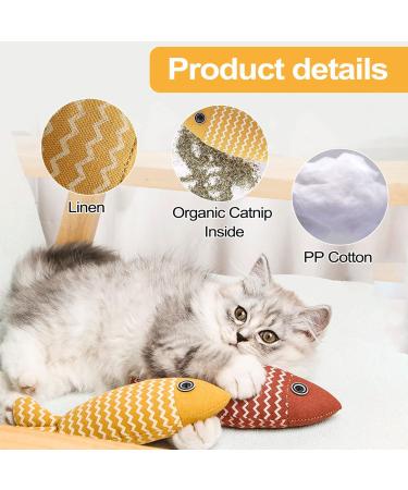 3PC Catnip Fish Toys - 21cm Interactive Cat Toys for Play | Simulation Fish for Cats - Buy Online on GoSupps.com