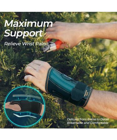 CureCare Adjustable Wrist Support with 2 Alternating Rails | Pain Relief Bandage for Carpal Tunnel Tendinitis & Arthritis (L/XL Left) - Buy Now! - Buy Online on GoSupps.com