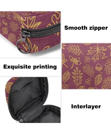 Fall Maple Leaf Menstrual Cup Pouch & Pad Bag - Portable Feminine Menstruation Storage - Buy Online on GoSupps.com