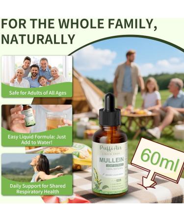 Mullein Drops for Lungs with Mullein Leaf, Thyme & Marshmallow Root Lung Cleansing Formula for Smokers, Supporting Respiratory Health & Immunity | 120ml (4fl oz) Natural Vegan Non-GMO 2 Fl Oz (Pack of 2) - Buy Online on GoSupps.com