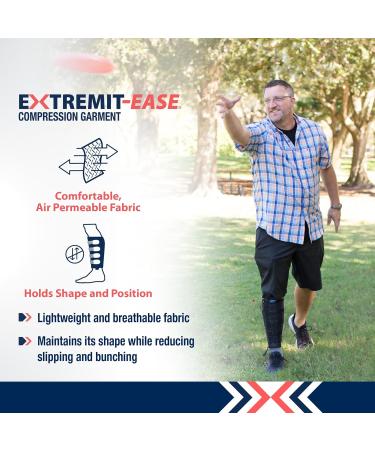 Extremite Tease Compression Bandage for Lower Legs | 30-50 mmHg Size M | Ideal for Lymphedema Venous Insufficiency & Post-Op Edema - Black - Buy Online on GoSupps.com