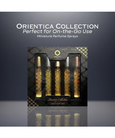 Orientica Perfume Luxury Collection Mini Perfume Gift Set for Men and Women Travel Pen Spray EDP 0.33 Fl oz 0.07 Fl Oz (Pack of 5) - Buy Online on GoSupps.com