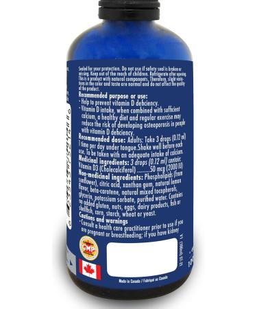 Naka Platinum Liposomal Vitamin D3 INSTANT BIOAVAILABILITY 2000 IU DROPS Natural Lemon Flavour Made in Canada (100ml) - Buy Online on GoSupps.com