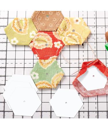 200 Count English Paper Hexagon Shapes Templates - 2 Inch White Quilting Templates for Sewing - Hexagon Piecing Paper for Quilting Supplies - Buy Online on GoSupps.com