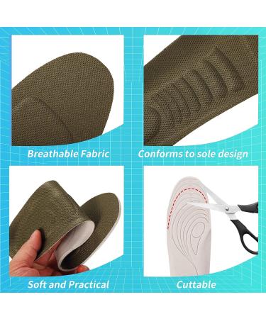 Handepo 6 Pairs Foam Insoles for Men - Breathable Shoe Inserts with Shock Absorption - 4mm Thick Cushion for Work Boots, Running Shoes, Sneakers - Fits Sizes 6.5-9.5 - Buy Online on GoSupps.com