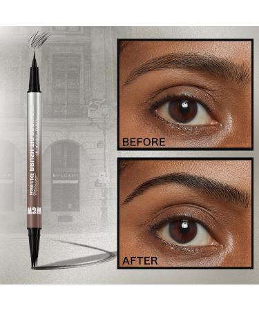 Crayon sourcils Waterproo Micro Waterproo pour femme crayon sourcils 2 en 1 double extr mit pointe carr e inclin e 4D et pointe ultra fine sourcils ressemblant des cheveux sauvages 05 Noir - Buy Online on GoSupps.com