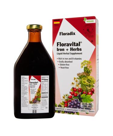 Gaia Herbs Floradix Floravital Iron + Herbs 23 fl oz (700 ml)
