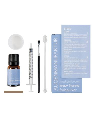 Augenmanufaktur Eyebrow Tint Kit - Brow Henna Basis Kit with natural water-based ingredients available in five different colours