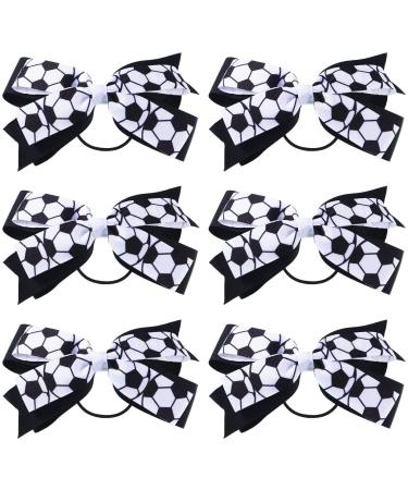 Chuangdi Chuangdi 6 Pieces Soccer Hair Accessories Soccer Sports Hair Bows Soccer Hair Ties for Girls Women Soccer Football Present Players Coaches Teams Favor Gifts (Soccer Series  Black and White) 6 Count (Pack of 1) B... - Buy Online on GoSupps.com