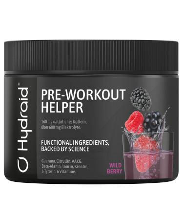 Hydraid Pre-Workout Booster I Pre Workout Drink with Electrolytes I 160mg Natural Caffeine I 20 Servings I Berry Flavor