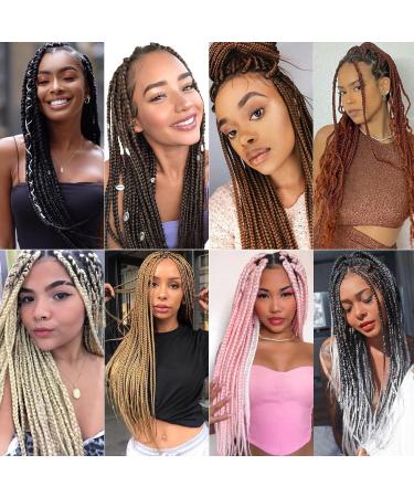 Xusuperb Ombre Silver Gray Pre-Stretched Braiding Hair - 20 Inch Soft Yaki Texture Extensions (6 Packs) | T1B/Gray# Kanekalon Hair for Stylish Braids - Buy Online on GoSupps.com