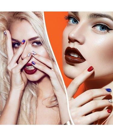 Patriotic 4th of July Nail Wraps - American Flag Nail Polish Strips for Independence Day | Memorial Day Nail Stickers with Nail Buffer File - 12 Sheets (Classic) - Buy Online on GoSupps.com