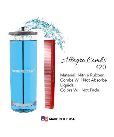 Allegro Combs 420 Hair Comb Set - 3 Pack Black, Red, and White Barber Styling Combs - Buy Online on GoSupps.com