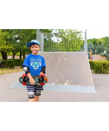 Rude Boyz Kids Beginner Skateboard - Mini Wooden Cruiser Board for Boys & Girls 3-5 Years - Lightweight, Safe & Durable Design with Cool Graphics - Learn Skateboarding in Style! - Buy Online on GoSupps.com