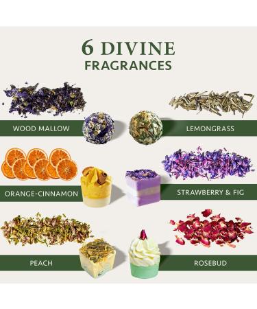 Christmas Gifts for Women: 6Pcs Bath Bombs Gift Box with Essential Oils & Shea Butter - Vegan Skincare by Satin Naturel - Buy Online on GoSupps.com