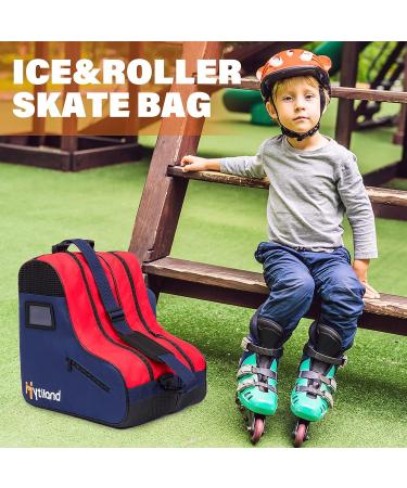 Hytiland Roller Skate Bag - Adjustable Shoulder Strap - Large Capacity - Roller Skate Accessories for Kids and Adults - Lake Blue - Buy Online on GoSupps.com