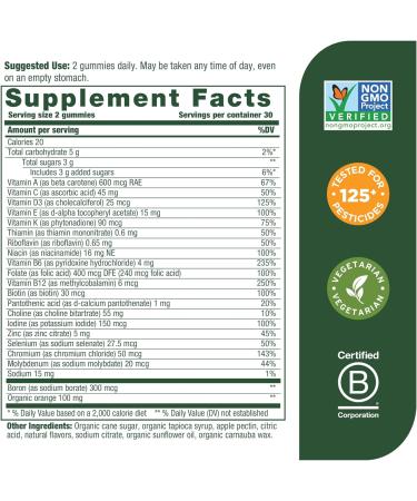 MegaFood Women's Multi - Tangerine Multivitamin Gummies for Immune & Bone Health - 60 Count - Buy Online on GoSupps.com