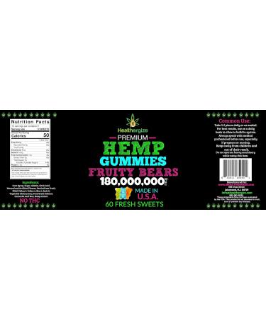 2PACK Hemp Gummies-Fresh Fruity Bears and Delicious Hemp Gummy Peach-for Sleep, Calm and Relax-Natural HempOil Party-Made in USA BEARS AND PEACH - Buy Online on GoSupps.com