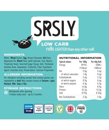 SRSLY Low Carb Bread Freshly Baked Multi Buy Pack | 2 Low Carb Keto Loafs | 8 Low Carb Keto Rolls | Seriously Low Carb | 0.7G Carbs Per Slice | 2G Carbs Per Roll | High Protein & Fibre - Buy Online on GoSupps.com