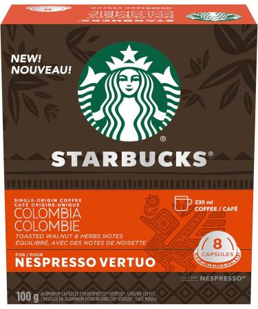 Starbucks By Nespresso Espresso Roast Coffee Pods Dark Roast Nespresso Vertuo Line Compatible Capsules 10 Coffee Pods & By Nespresso Single Origin Columbia Coffee Pods Medium Roast Coffee+Columbia Coffee Pods - Buy Online on GoSupps.com