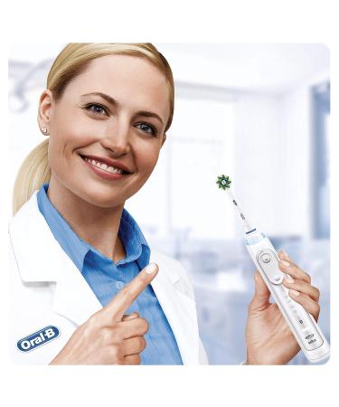 Oral-B Cross Action Electric Toothbrush Heads with CleanMaximiser Technology - Pack of 6, White - Angled Bristles for Deeper Plaque Removal - Buy Online on GoSupps.com