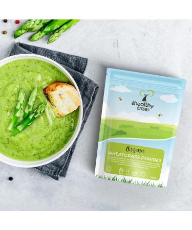 Organic Wheatgrass Powder - High in Fiber, Vitamin E, Potassium, and Iron - Pure Vegan Wheat Grass from Germany (250g) - Buy Online on GoSupps.com