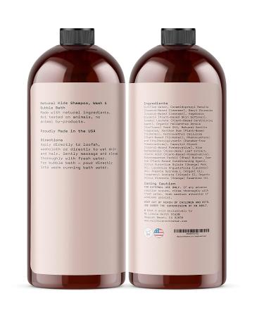 Kids 3-in-1 Shampoo Body Wash Bubble Bath - Made in USA, Sweet Orange Vanilla, Paraben & Sulfate Free - 16 Fl Oz - Buy Online on GoSupps.com