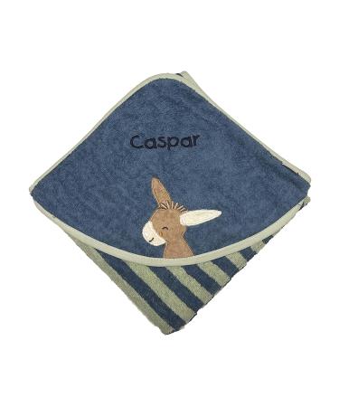 Sterntaler bath towel 80x80 cm made of 100% cotton personalized with name/including embroidery (Emmilius blue)