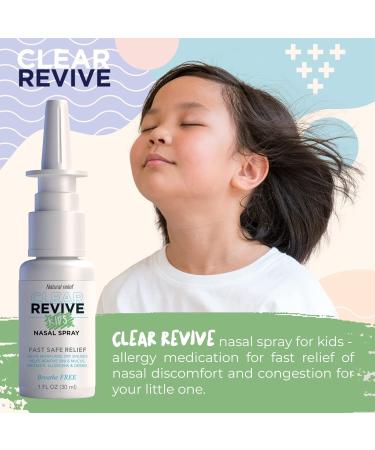 Clear Revive Kids Nasal Spray - Fast Relief for Allergy, Sinus Irritation, Dryness & Mucus - Non-Drowsy Formula - 1 Pack - Buy Online on GoSupps.com