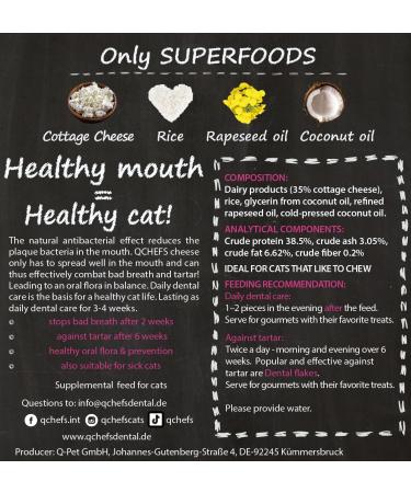 Qchefs Dental Flips: Dental Care Cat Stick Chewing Antibacterial Teeth Cleaning with Tartar - Buy Online on GoSupps.com