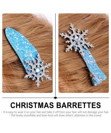 Frcolor 3-Piece Christmas Snowflake Hairpins | Glitter Snap Clips for Girls | Perfect Winter Wedding & Party Hair Jewelry - Buy Online on GoSupps.com