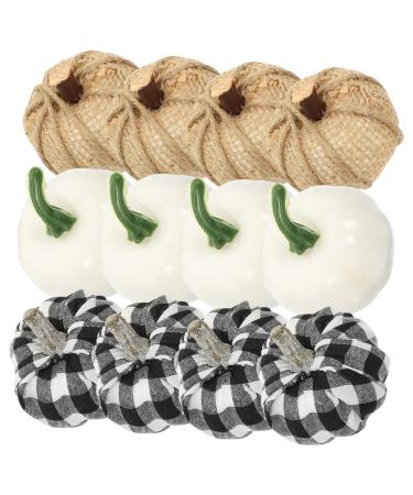 Gatuida 12pcs Artificial Pumpkin Decorative Pumpkin Scene Layout Pumpkin Decor Pumpkin Pom Poms Thanksgiving Hanging Ball Pumpkin Model Fake Pumpkin Ornament Party Decor Photo Reward Foam