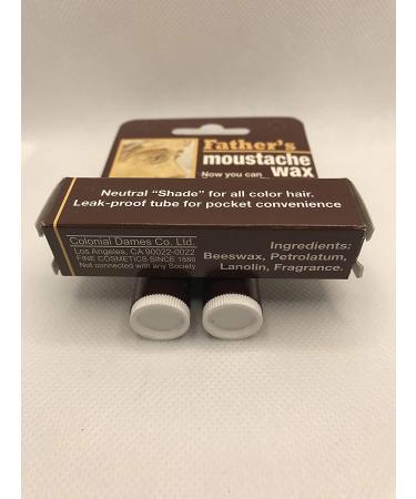 Father's Moustache Wax Neutral - 4 Pack for All Hair Colors | Leak Proof Tube | Pocket-Size Convenience | Multi Pack Discount Available - Buy Online on GoSupps.com