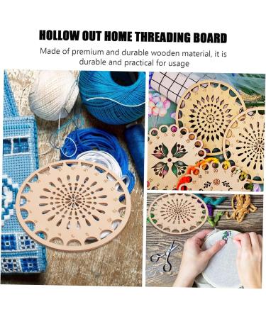 Ciieeo 1 Portable Kreuz-B Set - Tulip Production Threads Halter Studio Button Organizer DIY Wooden Cross Coil Light Tool 14.1x14.1cm for Handicrafts - Buy Online on GoSupps.com