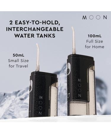 MOON Teeth Whitening Kit with LED Light - Gentle 5 Minute Treatment, Removes Coffee, Smoking, Wine Stains - Includes Water Flosser for Dental Care - Cordless - Buy Online on GoSupps.com