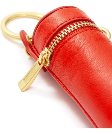 Cockatoo Nappa Leather Lipstick Case with Keychain Holder (True Red) - Buy Online on GoSupps.com