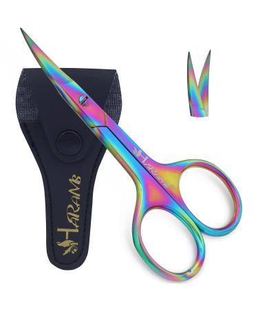 HARAMS Nail Scissors Strong Curved Blades Multipurpose Beauty Cuticle Toenail Manicure Pedicure Eyebrows Eyelash Nose Beard Mustache Hair Trimming | Grooming Shears Unisex