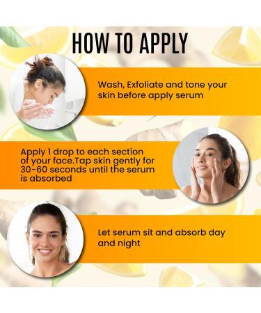Ginger Face Serum with Vitamin C & Turmeric | Organic Acne Treatment for Clear Skin Hydration & Anti-Aging | 1 FL OZ - Buy Online on GoSupps.com