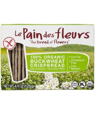 Le Pain Des Fleurs Organic Buckwheat Crispbread, 4.4 Ounce (Pack of 6) 4.4 Ounce (Pack of 1)
