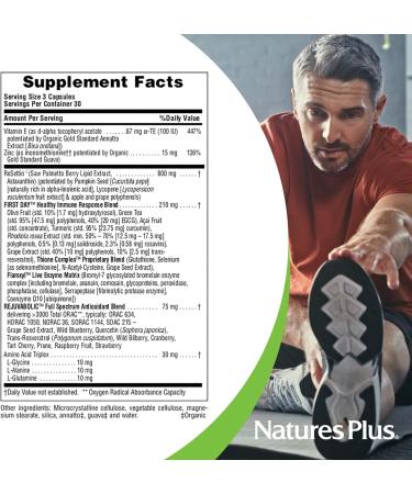 NaturesPlus AgeLoss Prostate Support - 90 Capsules - with Zinc Lycopene Vitamin E Pumpkin Seed & Saw Palmetto - Vegetarian Gluten Free - 30 Servings - Buy Online on GoSupps.com