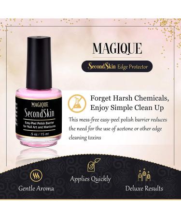 Magique SecondSkin Simply Peel Liquid Latex for Nails - Nail Polish Protector - Peel Away Liquid Tape - Nail Latex Peel Off - 0.5 Fl Oz - Buy Online on GoSupps.com