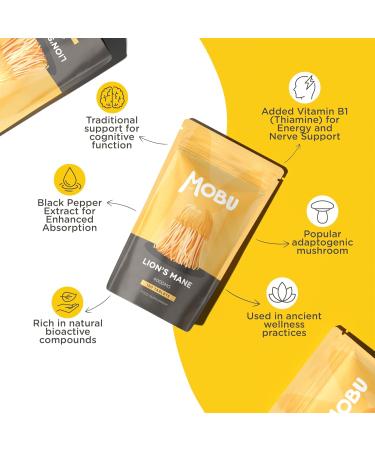 Lions Mane Supplement 4000mg with Vitamin B1 & Black Pepper 120 Vegan Tablets - Lion's Mane Mushroom 15:1 Extract UK Made for Mental Performance & Nervous System - Buy Online on GoSupps.com