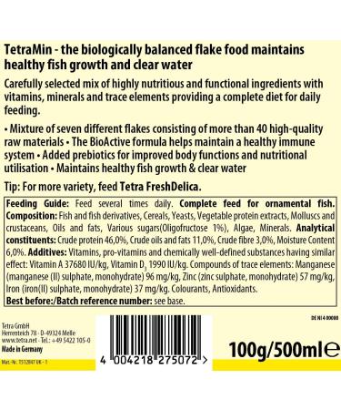 Tetra Min Fish Food Flakes Complete and Varied Food for All Tropical Fish 200 g 200 g (Pack of 1) Single - Buy Online on GoSupps.com