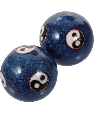 Beavorty Vintage Blue Enamel Baoding Balls - Traditional Chinese Hand Massage & Fitness Exercise Balls - Buy Online on GoSupps.com